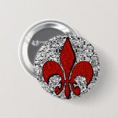 fleur de lis ronde button 5,7 cm (Voorkant /achterkant)