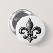 Fleur-de-Lis Ronde Button 5,7 Cm (Voorkant /achterkant)