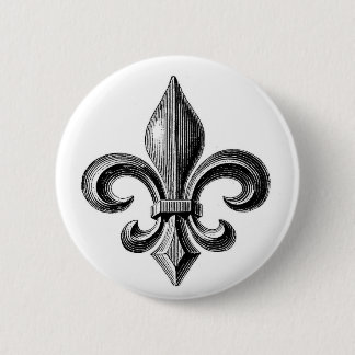 Fleur-de-Lis Ronde Button 5,7 Cm