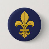 Fleur-de-lis Ronde Button 5,7 Cm (Voorkant)
