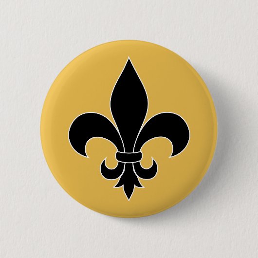 Fleur de Lis Ronde Button 5,7 Cm (Voorkant)