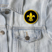 Fleur de Lis Ronde Button 5,7 Cm (In situ)