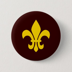 Fleur de Lis Ronde Button 5,7 Cm