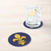 Fleur-de-lis Ronde Kartonnen Onderzetter (Insitu)