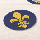Fleur-de-lis Ronde Kartonnen Onderzetter (Gebogen)