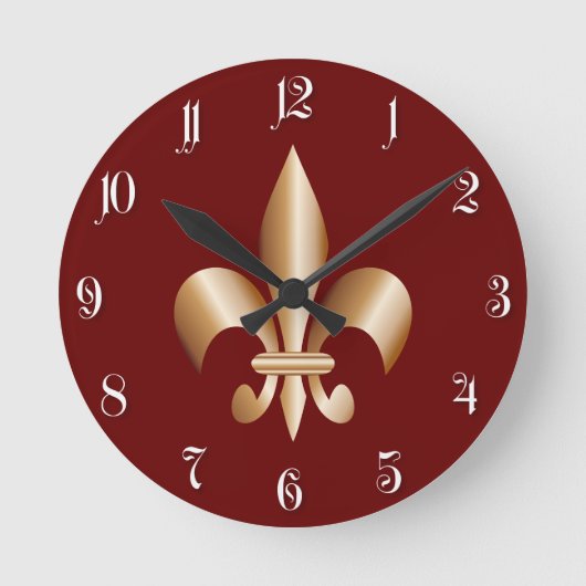 Fleur de lis ronde klok (Voorkant)