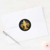 Fleur-de-lis Ronde Sticker (Envelop)