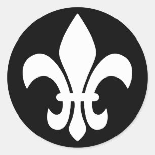 Fleur de Lis Ronde Sticker