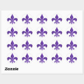 Fleur-de-Lis Ronde Sticker (Vel)