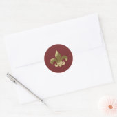 Fleur de Lis Ronde Sticker (Envelop)