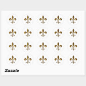 Fleur De Lis Ronde Sticker (Vel)