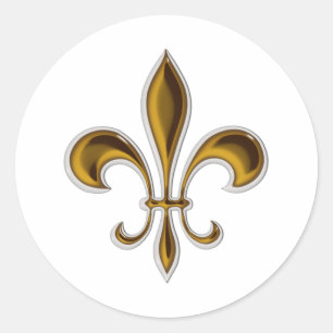 Fleur De Lis Ronde Sticker