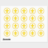 Fleur de Lis Ronde Sticker (Vel)