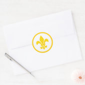 Fleur de Lis Ronde Sticker (Envelop)
