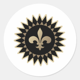 Fleur De Lis Ronde Sticker