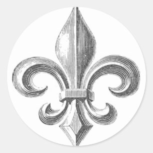 Fleur de Lis Ronde Sticker