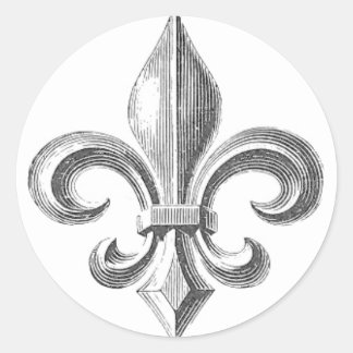 Fleur de Lis Ronde Sticker