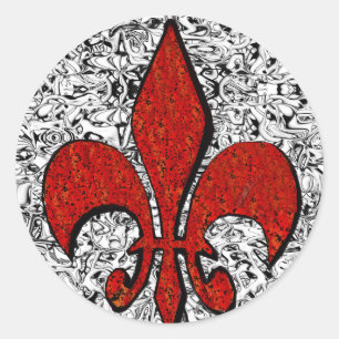 fleur de lis ronde sticker