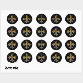 Fleur De Lis Ronde Sticker (Vel)