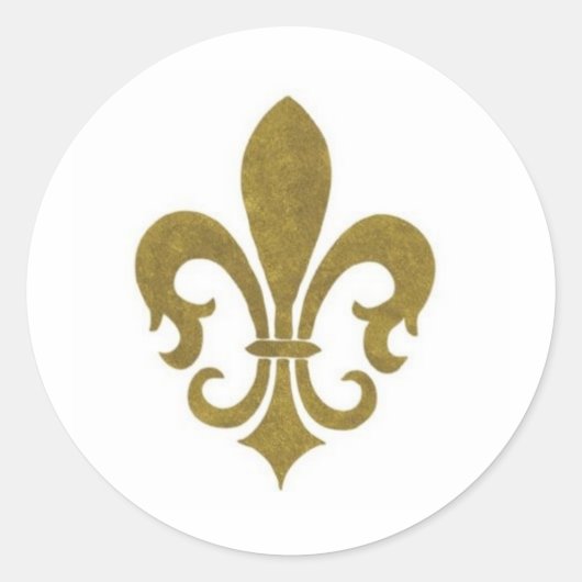 FLEUR DE LIS RONDE STICKER (Voorkant)