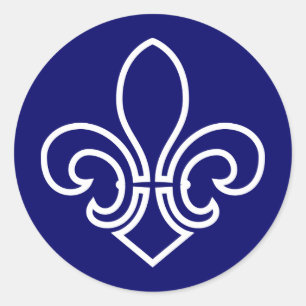Fleur de Lis Ronde Sticker