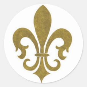 FLEUR DE LIS RONDE STICKER