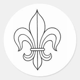 Fleur-de-lis Ronde Sticker