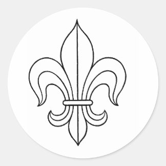 Fleur-de-lis Ronde Sticker