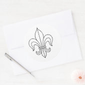 Fleur-de-lis Ronde Sticker (Envelop)
