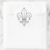 Fleur-de-lis Ronde Sticker (Tas)