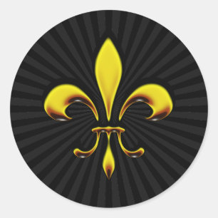 Fleur De Lis Ronde Sticker
