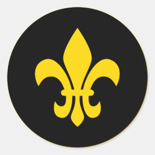 Fleur de Lis Ronde Sticker