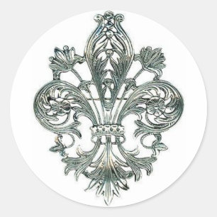 Fleur de lis ronde sticker