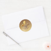 Fleur-de-lis Ronde Sticker (Envelop)