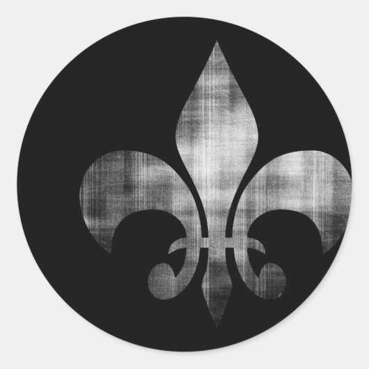 Fleur-de-lis Ronde Sticker (Voorkant)