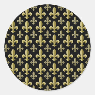 Fleur-de-lis Ronde Sticker