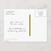 Fleur de Lis Rood Groen Aangepaste Vakantie Uitnod Briefkaart (Achterkant)