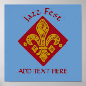 Fleur De Lis Rood, Jazz Fest Poster (Voorkant)