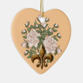 Fleur De Lis Roos aangepaste ornamenten (Rechts)