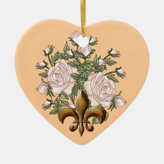 Fleur De Lis Roos ornament (Voorkant)