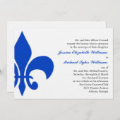 Fleur de Lis | Royal Blue Kaart (Voorkant / Achterkant)