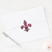Fleur de lis Roze kaarten en stickers (Envelop)