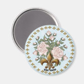 Fleur De Lis Rozen magneet (Voorkant / Achterkant)