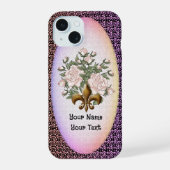 Fleur De Lis Rozen telefoonhoesje iPhone 15 Case (Achterkant)
