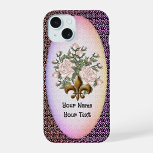 Fleur De Lis Rozen telefoonhoesje iPhone 15 Case