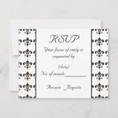 Fleur De Lis RSVP-kaart Sjabloon (Voorkant)