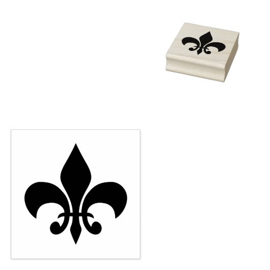 Fleur De Lis Rubber Craft Stempel (Gestempeld)