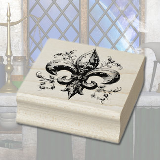 Fleur de Lis Rubber Stamp Rubberstempel
