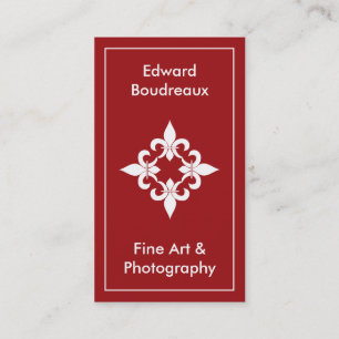 Fleur de Lis Ruby-Visitekaartjes Visitekaartje