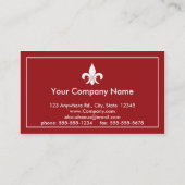 Fleur de Lis Ruby-Visitekaartjes Visitekaartje (Achterkant)